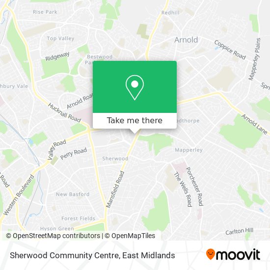 Sherwood Community Centre map