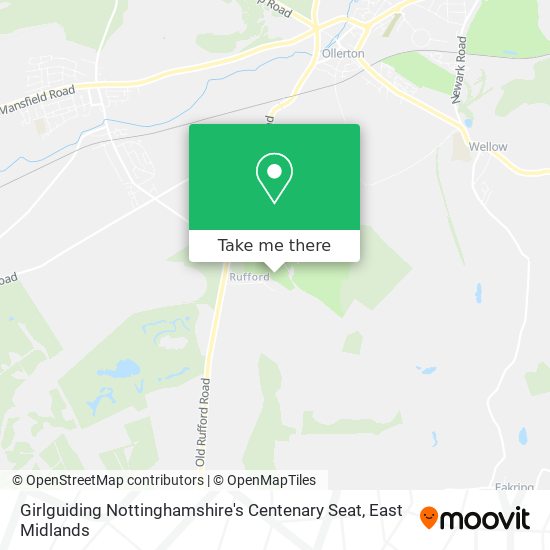 Girlguiding Nottinghamshire's Centenary Seat map