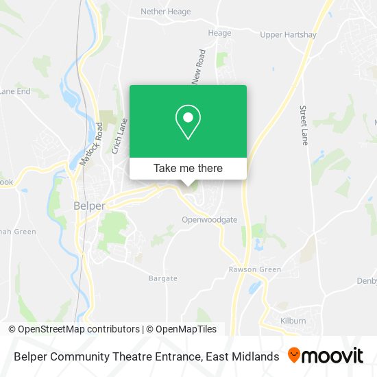 Belper Community Theatre Entrance map