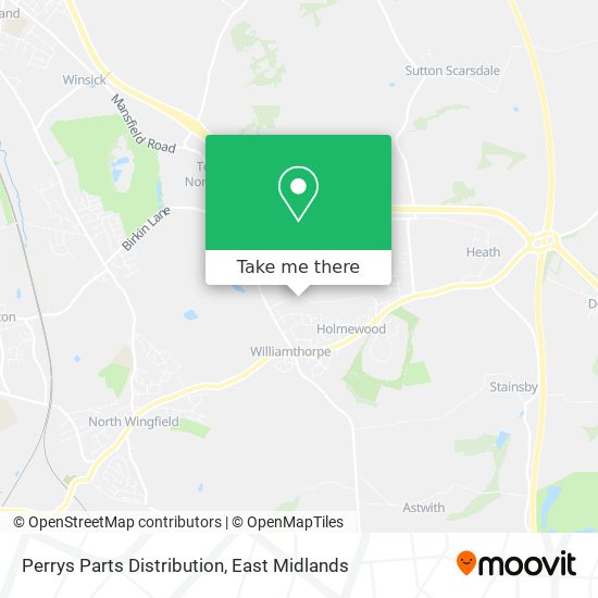 Perrys Parts Distribution map