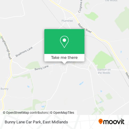 Bunny Lane Car Park map