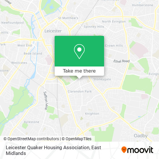 Leicester Quaker Housing Association map