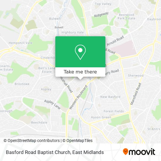 Basford Road Baptist Church map