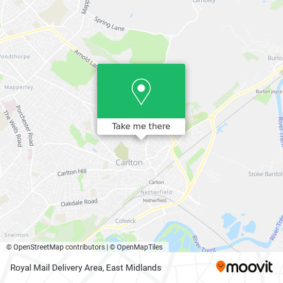 Royal Mail Delivery Area map