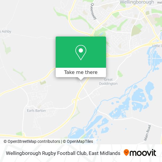 Wellingborough Rugby Football Club map