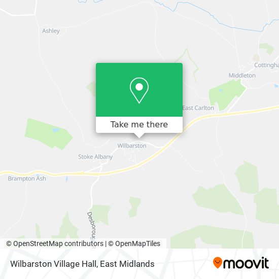 Wilbarston Village Hall map