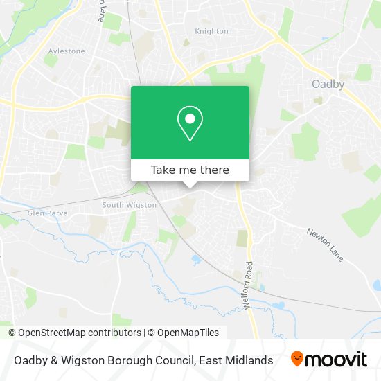 Oadby & Wigston Borough Council map