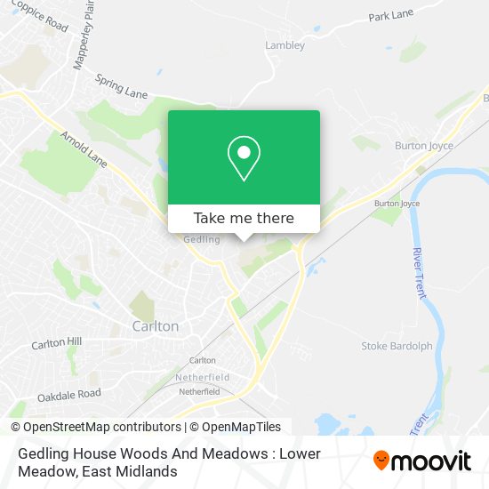Gedling House Woods And Meadows : Lower Meadow map