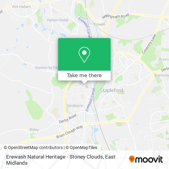 Erewash Natural Heritage - Stoney Clouds map