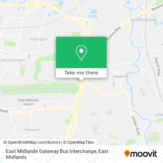 East Midlands Gateway Bus Interchange map
