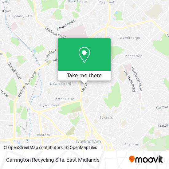 Carrington Recycling Site map