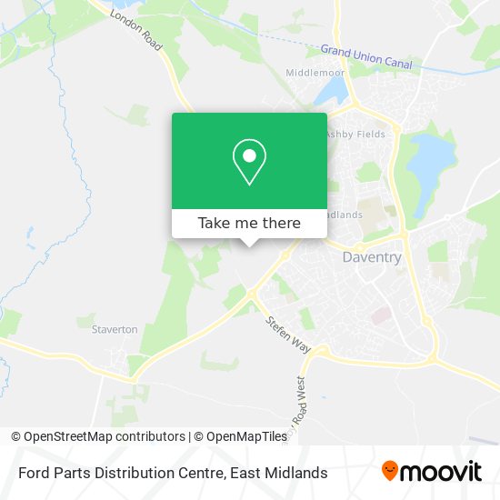 Ford Parts Distribution Centre map