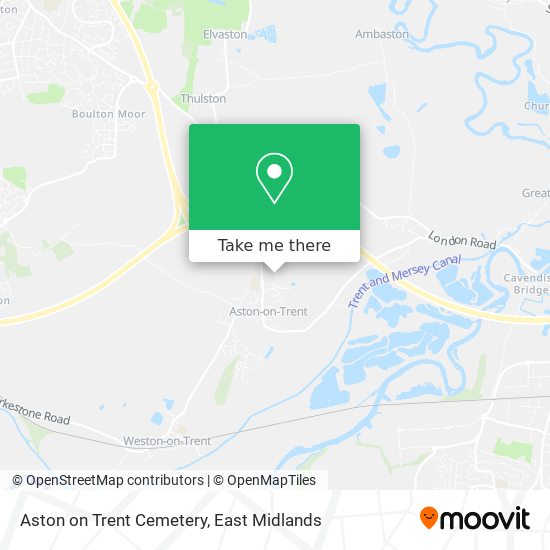 Aston on Trent Cemetery map