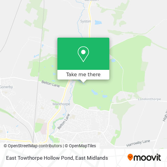 East Towthorpe Hollow Pond map