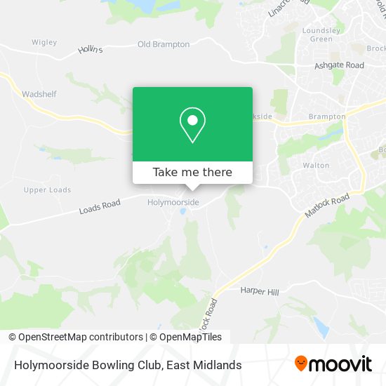 Holymoorside Bowling Club map