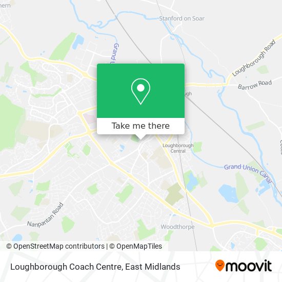 Loughborough Coach Centre map