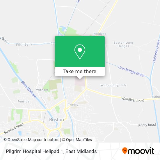 Pilgrim Hospital Helipad 1 map
