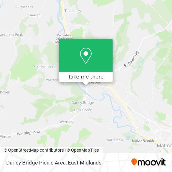 Darley Bridge Picnic Area map