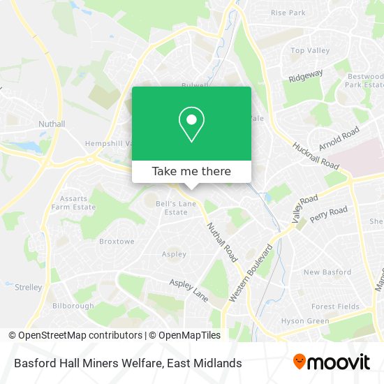 Basford Hall Miners Welfare map