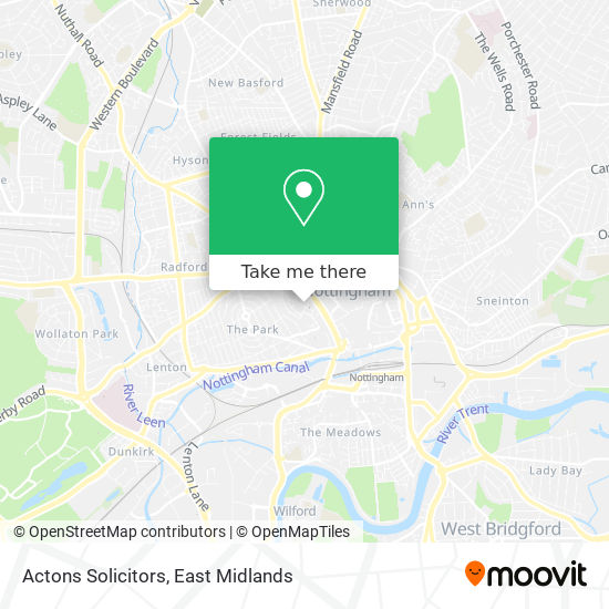 Actons Solicitors map