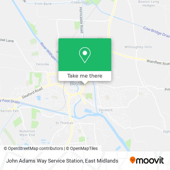 John Adams Way Service Station map
