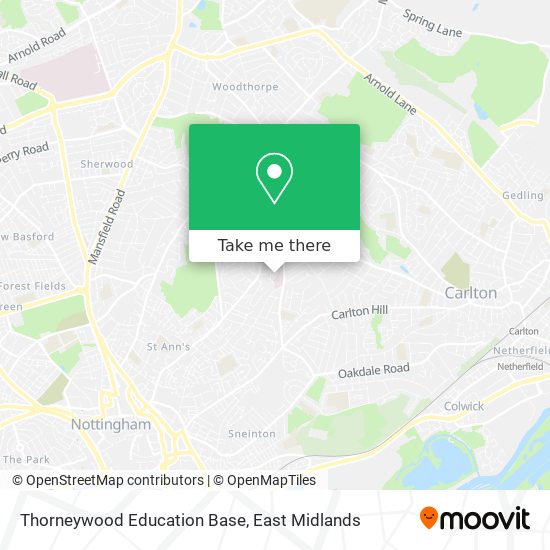 Thorneywood Education Base map