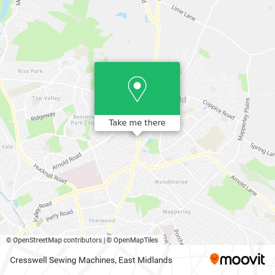 Cresswell Sewing Machines map