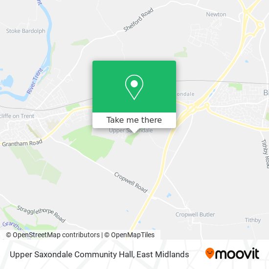 Upper Saxondale Community Hall map