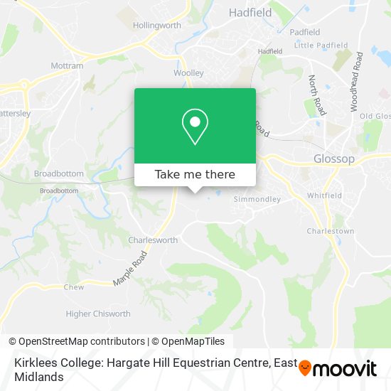 Kirklees College: Hargate Hill Equestrian Centre map