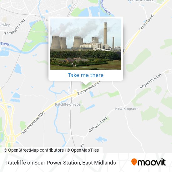 Ratcliffe on Soar Power Station map