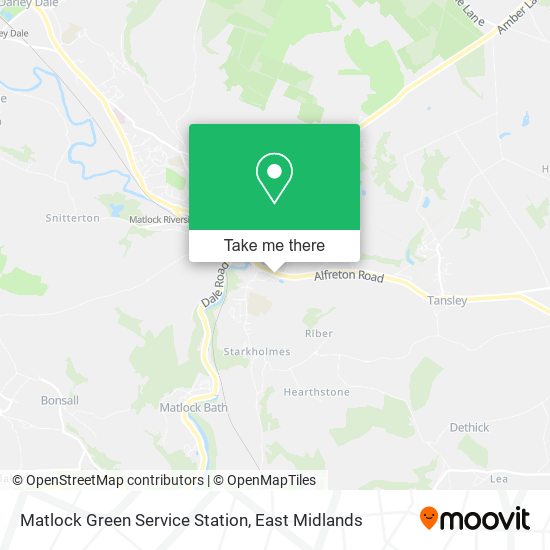 Matlock Green Service Station map