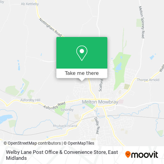 Welby Lane Post Office & Convenience Store map