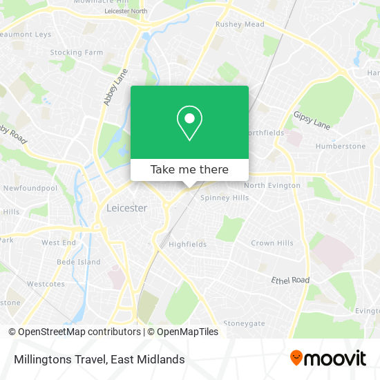 Millingtons Travel map