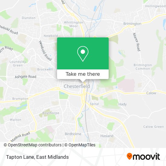 Tapton Lane map