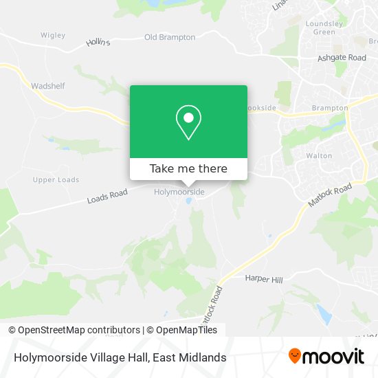 Holymoorside Village Hall map