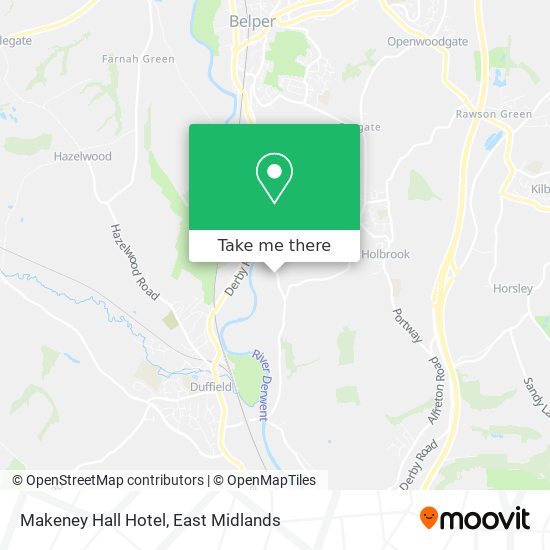 Makeney Hall Hotel map