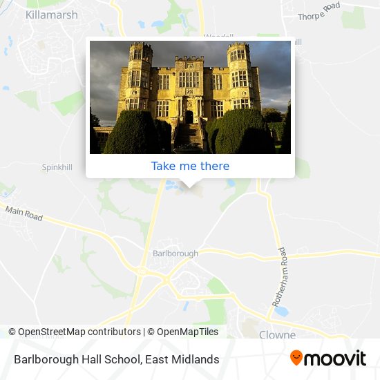 Barlborough Hall School map