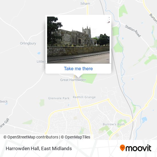 Harrowden Hall map