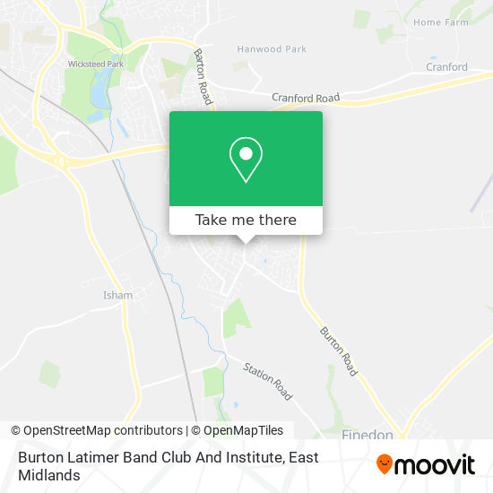 Burton Latimer Band Club And Institute map