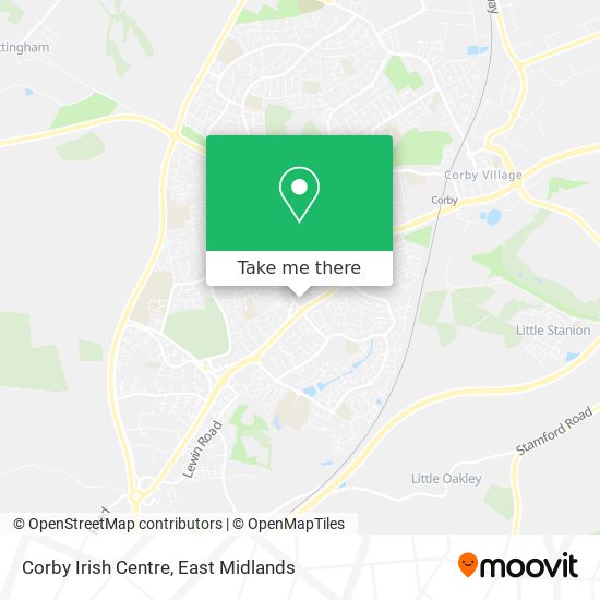 Corby Irish Centre map