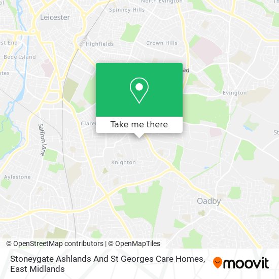 Stoneygate Ashlands And St Georges Care Homes map