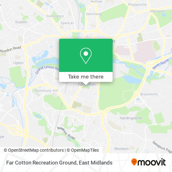 Far Cotton Recreation Ground map