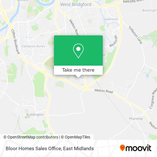 Bloor Homes Sales Office map