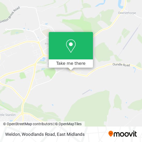 Weldon, Woodlands Road map