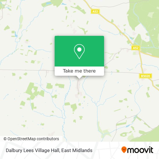 Dalbury Lees Village Hall map