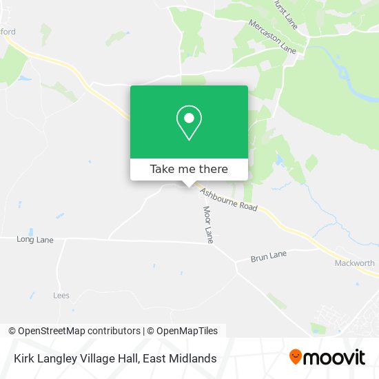 Kirk Langley Village Hall map