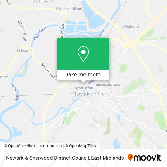 Newark & Sherwood District Council map