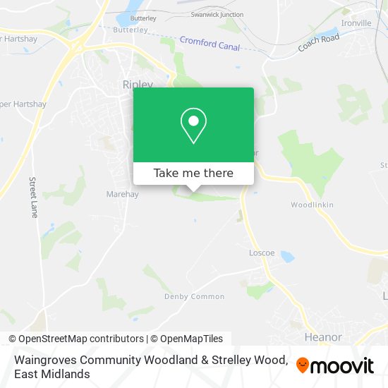 Waingroves Community Woodland & Strelley Wood map