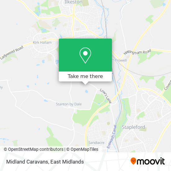 Midland Caravans map