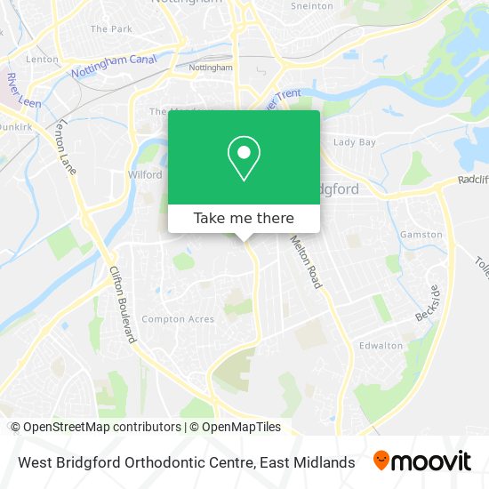 West Bridgford Orthodontic Centre map